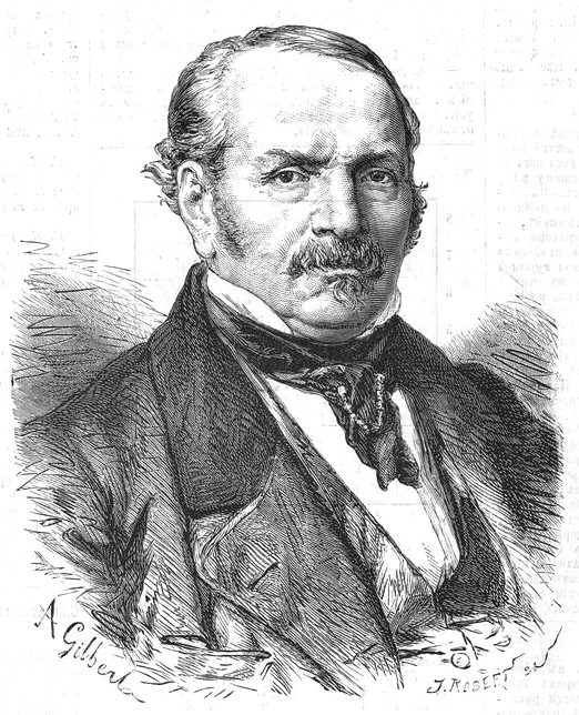 Portrait of Allan Kardec published in the magazine L'Illustration in 1869.